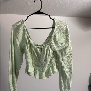 Wild Fable Mint Green Textured Blouse